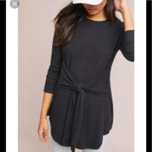 Anthropologie Pure & Good XXS Providence Tunic Bla - Picture 1 of 8